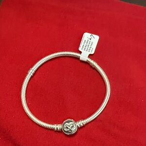 Pandora Silver Bracelet with Heart Charm